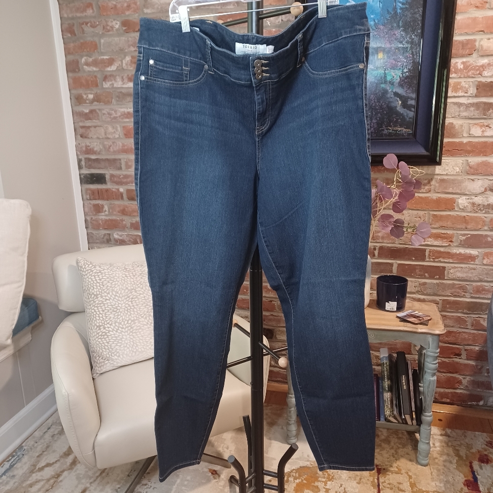 Torrid Legging Jeans Dark Wash Size 26XT
